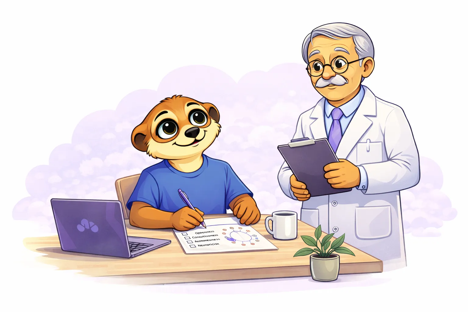 Theo taking a personality test
